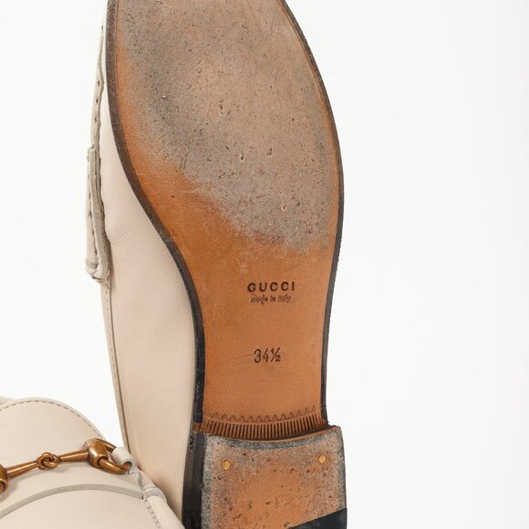 Gucci Horsebit 1953 White Leather Loafers - Picture 5 of 9